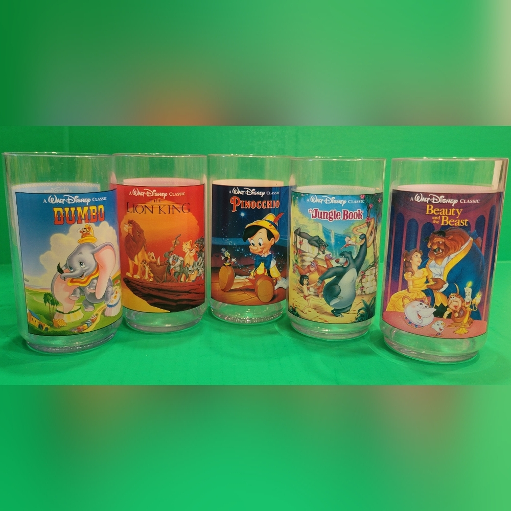 5 Burger King Disney Plastic Cups